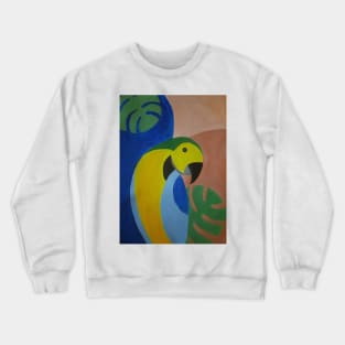 Abstract Macaw Parrot Crewneck Sweatshirt